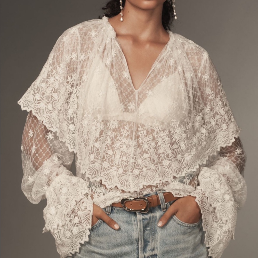 Elegant White Lace Blouse